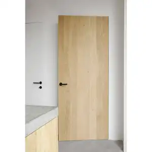 Pre-machine Solid Core UL 20min Fire Rated Wood Panel Flush Bedroom Doors