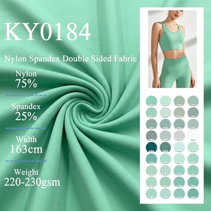 Tela de Punto de Doble Cara de Nylon y Spandex, Elástica en Cuatro Direcciones, Ultra Suave, de 220 g/m², Ecológica y Reciclada, para Conjuntos de Yoga - Product Image 1