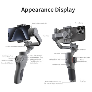 Estabilizador de Teléfono Inteligente con Seguimiento por IA, Pantalla LCD Ultra Ancha, 18 Horas de Batería, Control por Gestos con IA C50 - Product Image 2