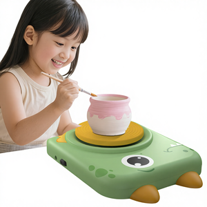 Mini Tornio per Ceramica Elettrico Fatto a Mano, Macchina per Creazioni in Argilla a Forma di Animale, per Lavori di Ceramica Fai-da-Te a Casa e a Scuola - Product Image 1
