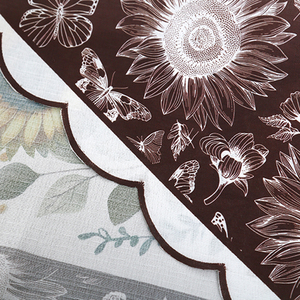 <span class=keywords><strong>Tende</strong></span> da cucina in poliestere <span class=keywords><strong>con</strong></span> stampa floreale a farfalla a 3 pezzi <span class=keywords><strong>con</strong></span> astucce per Home Cafe in formato primavera - Product Image 5