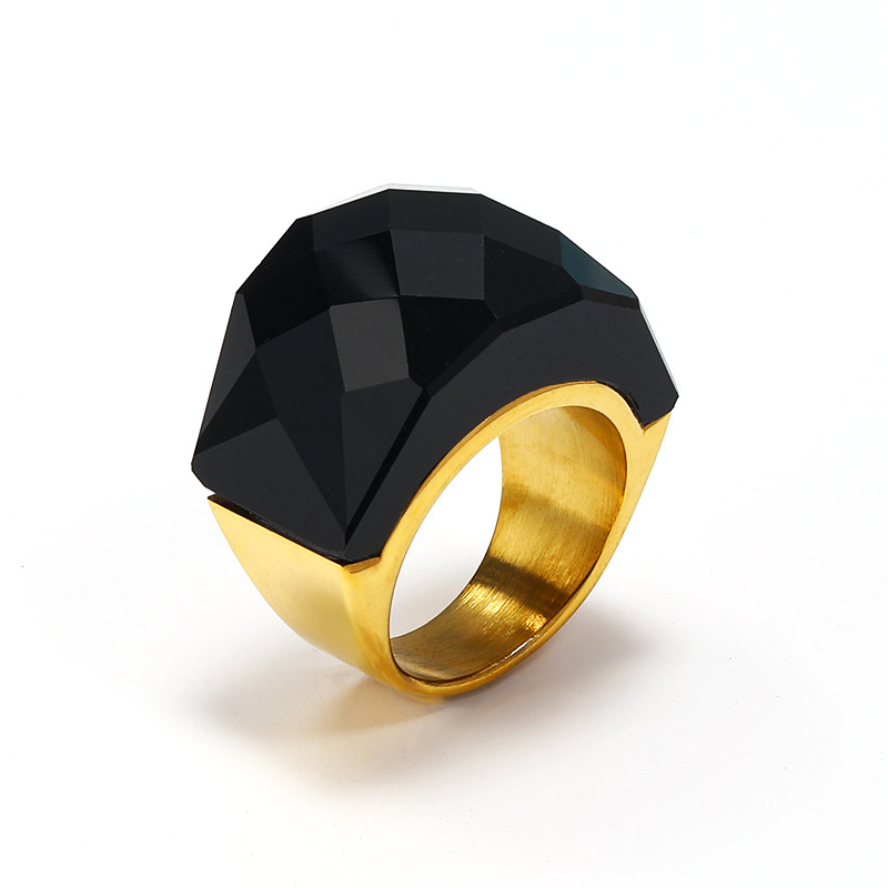 Gold black gem