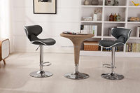 Tabouret de bar moderne pour hôtel, restaurant et commerce, avec revêtement en cuir PU, pivotant, réglable en hauteur, structure en métal