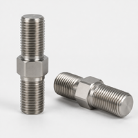 Stud Pemasangan Sensor Getaran dari Baja Tahan Karat yang Diproses CNC OEM Swiss untuk pemantauan getaran.