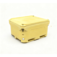 Bac isotherme de grande capacité 660L pour la transformation des produits de la mer, bac de stockage des produits de la mer, bac à glace rigide en plastique rotomoulé LLDPE