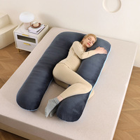 Oreiller de grossesse en forme de U pour le soutien complet du corps, oreiller de maternité OEM avec housse amovible et lavable