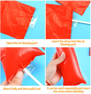 Promotion <b>Custom</b> Thunder Stick Plastic Noise Maker Cheerleading Cheering Stick Sports Cheer Ball Inflatable Stick With Logo - Product Image 4