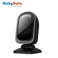 Lecteur de code QR automatique mains libres Mobydata DS6600, scanner de code-barres de bureau omnidirectionnel 2D filaire USB