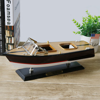 Modèle de bateau rapide en bois Chris Craft, cadeau promotionnel, décoration maritime, 14'', yacht italien Riva Aquarama, modèle réduit Runaboat