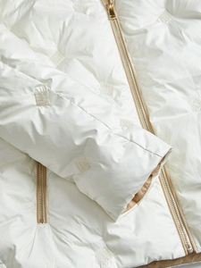 <span class=keywords><strong>Piumino</strong></span> Donna Donna <span class=keywords><strong>Piumino</strong></span> Donna con collo alto Beige a manica lunga ricamato paillettes - Product Image 6