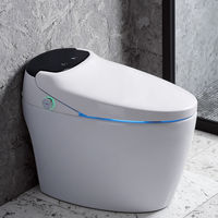 WC intelligent japonais monobloc en céramique électrique à ouverture automatique par capteur, cuvette de toilette automatique intelligente incluse