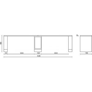 BETA - 055000159 Double établi de 4m de long avec pied central-EAN 8014230839431 BANCS DE TRAVAIL ET TABLES - Product Image 2