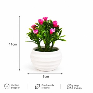 Mini Künstliche Topfpflanzen Kleine Dekorative Bonsai Tisch-Ornamente für Zuhause und Büro Grüne Tischdekoration Großhandel - Product Image 4
