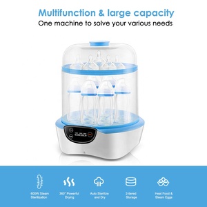 Esterilizador de vapor 8 botellas Material PP Esterilizador de vapor Anti-seco Quemar Calor seco Comida para bebés Hervir huevos Control de temperatura preciso. - Product Image 2