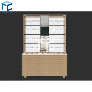 Optical Shop Display High Quality Optical Idea Wooden Shop Decoration Cabinet Spectacle Frame Sunglasses Display Stand Eyewear Store Design