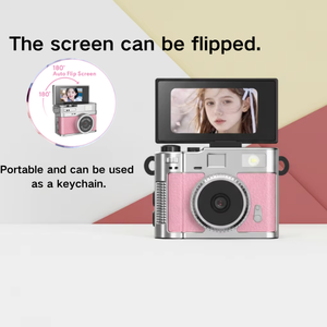 กล้องจิ๋ว S169 แบบจี้ห้อยคอ หน้าจอพลิกได้ ดีไซน์ทันสมัย ฟิลเตอร์หลากหลาย พร้อมแฟลช ตัวเลือกสีสันสวยงาม สร้อยคอแฟชั่น สายดาต้าแบบประหยัดพลังงาน - Product Image 3