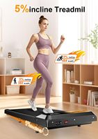 Tapis de course électrique portable avec inclinaison, moteur 2,5 CV, pour la maison et le bureau, capacité de poids de 265 lb, télécommande via application, écran LED