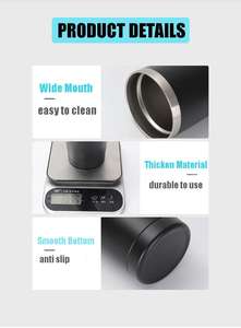 Ensemble de gobelets isolés sous vide en acier inoxydable à double paroi, paquet de 48, 20 oz, noir - Product Image 6