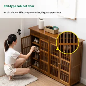 Mobile Porta Scarpe di Lusso Integrato per Ingresso, Armadio Verticale Multistrato con Cassetti Alti per Camera da Letto - Product Image 3