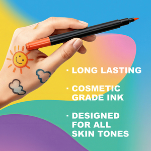 Vente en gros de nouveaux stylos de peinture <span class=keywords><strong>acrylique</strong></span> de couleur 16 couleurs, peinture pour le visage et le corps lavable <span class=keywords><strong>à</strong></span> base d'eau non toxique - Product Image 3
