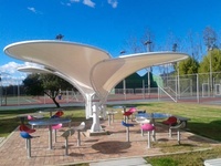 Auvent de sculpture moderne en métal personnalisé pour l'ombre extérieure Style traditionnel pour la décoration Place urbaine pour parc industriel