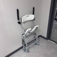 Chaise de toilette portable pour personnes âgées et handicapées avec cuvette, chaise de douche pliable pour soins à domicile