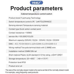 कैबिनेट मिनी थर्मोस्टेट KTO011 <span class=keywords><strong>KTS011</strong></span> सामान्य रूप से खुले/सामान्य रूप से बंद कॉम्पैक्ट यांत्रिक तापमान नियंत्रक - Product Image 3