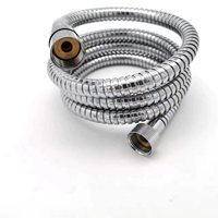 Tuyau de douche en acier inoxydable à grand diamètre extérieur de 16 mm certifié UK WRAS, pour pression d'eau faible, avec entrée de 10 mm, pour salle de bain