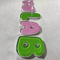 Lettres néon en gel personnalisées, fabrication en usine, lettres 3D en acrylique, enseignes lumineuses LED en gel pour la décoration murale des magasins, commande en gros