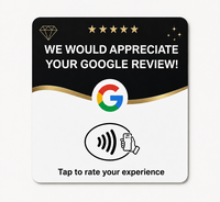 Support de table avec code QR dynamique Google Review en PVC et NFC pour menu de restaurant, Instagram, Facebook, LinkedIn