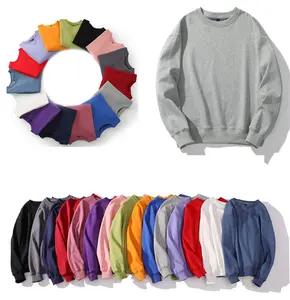 Custom Plain Crew Neck 15 Colors Oversized 5XL Cotton Designer Premium Pullover Unisex Sweatshirts