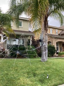 Decorazioni di Halloween festa segreta Ghost Magnator Cotton Mesh Tulle Sticky Giant Spider-Man Shooter Web - Product Image 5