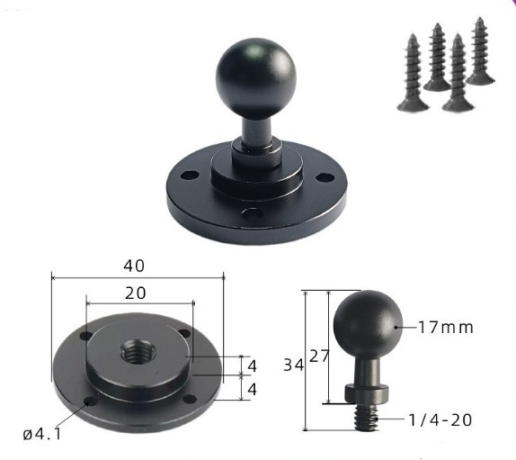 Photography Equipment 17-Head Adapter Screw Imperial 1/4-Inch Threaded Rod Aluminum Alloy Universal Magic-Arm Bracket