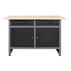 Banc de travail personnalisable JZD, en métal et en <span class=keywords><strong>bois</strong></span>, avec tiroirs de rangement pour outils, pour garage ou atelier - Product Image 3