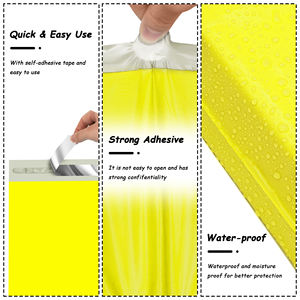 Poli Mailers kuning 10x13 inci 50 buah ramah lingkungan tahan air penutup sendiri tas privasi 2 hari Pengiriman 5 hari - Product Image 2