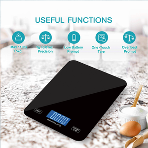 Bilancia per alimenti da cucina digitale Lcd elettronica in acciaio inossidabile ad alta precisione 5kg 11lb calda - Product Image 4