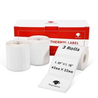 Étiquette d'impression thermique 40 x 30 mm, autocollant carré blanc pour imprimante miniature M110, imprimante d'étiquettes de poche, machine à étiquettes portable