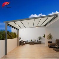 Hanrui personnalisé Auvent Pour cadre en aluminium Pergola Toile Toile Tissu Auvent Couverture rétractable Toit motorisé