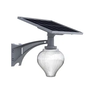 Vendita calda LED sensore di movimento impermeabile esterno lampada da parete alimentata a ponte solare illuminazione stradale paesaggio luci da giardino solari