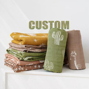 Tùy Chỉnh Trẻ Sơ Sinh Bé Bọc Trẻ Con Bằng Tả Bọc Chăn 2 Lớp Mềm Mại Muslin 70% Tre 30% Bông Khăn Tắm Nhận Chăn - Product Image 1