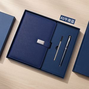 Wholesale Promotional Luxury Leather <b>Notebook</b> Items Gift Set <b>A5</b> Journal Refillable Diary Business Corporate Gift Set With Pen - Product Image 3
