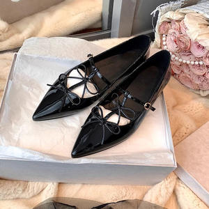 Fabricant personnalisé femmes printemps été doux nœud papillon chaussures plates Sexy bout pointu Mary Jane avec amorti mode tendance Ladi - Product Image 3