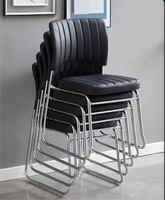 Chaise de conférence multifonctionnelle confortable pour le mobilier de bureau, chaise empilable pour la réception, chaise de formation pour salle de réunion