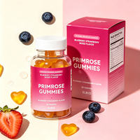 Complément alimentaire en gommes à mâcher molles à base d'huile d'onagre, sans OGM, à base de plantes