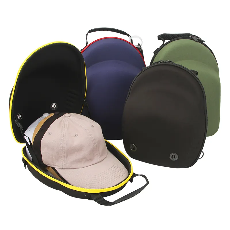 Produsen desain kustom penjualan laris Eva bisbol portabel kotak penyimpanan topi Eva casing membawa tas casing perjalanan