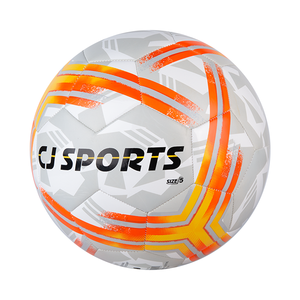 Balón de fútbol de entrenamiento duradero CJ Sports, tamaño 5, logotipo personalizable, cosido a máquina, 350-380g, cuero PU, PVC, goma, deportes de equipo - Product Image 2
