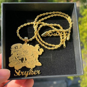 QIUHAN Dropshipping collana <span class=keywords><strong>con</strong></span> ciondolo in acciaio inossidabile <span class=keywords><strong>con</strong></span> lettere collana <span class=keywords><strong>con</strong></span> foto <span class=keywords><strong>con</strong></span> nome personalizzato Hip Hop - Product Image 5