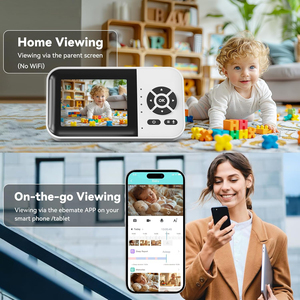 New HD thông minh không dây bé màn hình với máy ảnh và âm thanh tầm nhìn ban đêm 360 ° giám sát Wifi Video bé ngủ Màn hình máy ảnh - Product Image 2