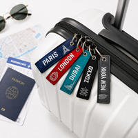 Porte-clés souvenir de voyage personnalisé, porte-clés en tissu brodé personnalisé pour motards, voitures, sacs à dos, vente en gros