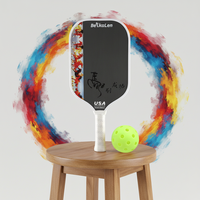 Raquette de pickleball hybride personnalisée avec logo, noyau en mousse de fibre de carbone Kevlar, écologique et durable, nouvelle raquette 2026